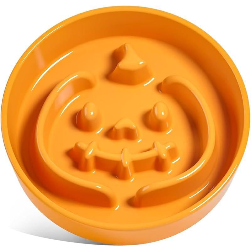 Ceramic Slow Feeder Dog Bowls Small Breed, 0.6 Cups Dog Food Dish for Fast Eaters, Puzzle Bowl for Small Dogs and Cats,Purple Feeding Pet Supplies