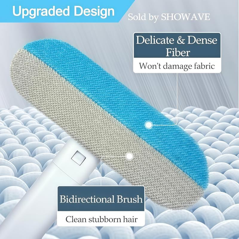 Pet Hair Remover for Furniture, Reusable, Washable Lint Brush for Dog and Cat Hair - Long Handle Design, Gentle on Couches, Carpets, Clothes, Bedding
