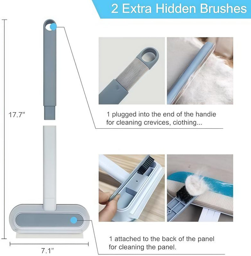 Pet Hair Remover for Furniture, Reusable, Washable Lint Brush for Dog and Cat Hair - Long Handle Design, Gentle on Couches, Carpets, Clothes, Bedding