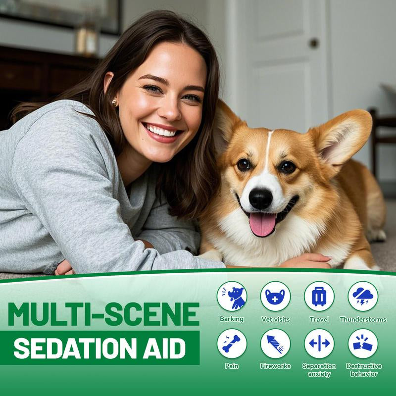 Dog Calming Chews, Helps Promote Relaxation, Reduce Stress, Storm Anxiety, Motion Sickness for Dogs (Calming Aid Dog Supplement plus Lecithin, 125 Soft Chews)