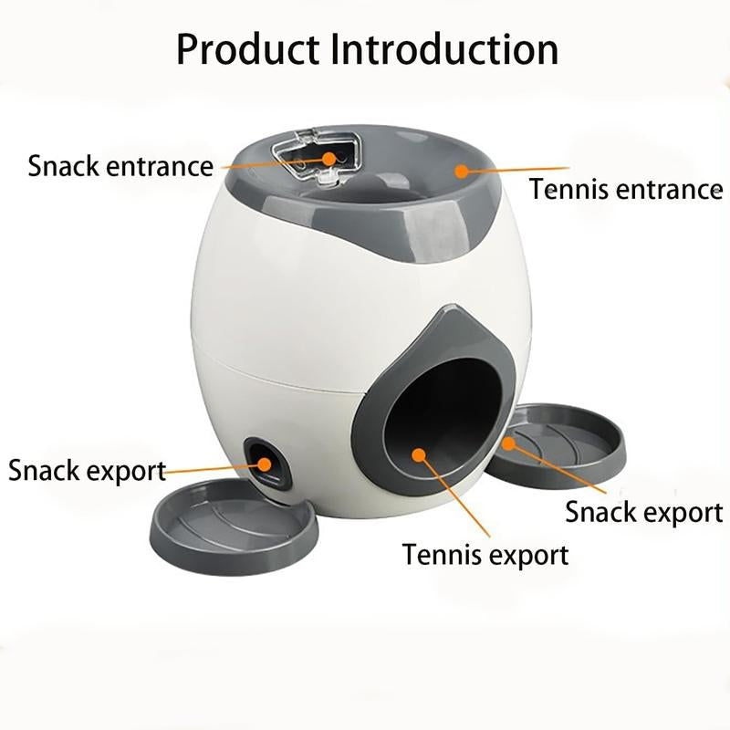 Interactive Tennis Ball Dog Toy, Dog Feeder with 2 Balls, Non-Electric Pet Training Food Reward Machine