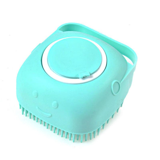 Summer Pet Bath Soap Dispenser Massage Brush, Silicone Massager Shampoo Dispensing Brush, Easy to Use, Christmas Comfort Dog Bath Shampoo Brush, Pet Massage Brush, Pet Products, Grooming