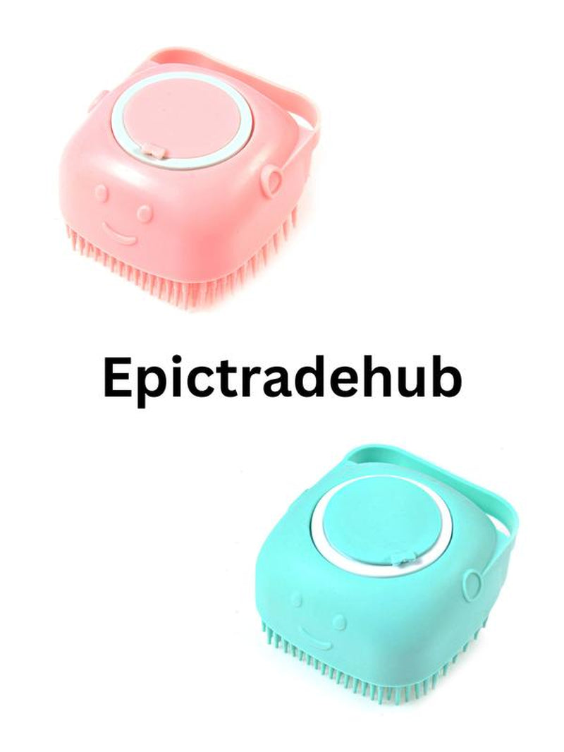 Summer Pet Bath Soap Dispenser Massage Brush, Silicone Massager Shampoo Dispensing Brush, Easy to Use, Christmas Comfort Dog Bath Shampoo Brush, Pet Massage Brush, Pet Products, Grooming