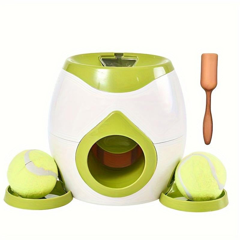 Interactive Tennis Ball Dog Toy, Dog Feeder with 2 Balls, Non-Electric Pet Training Food Reward Machine