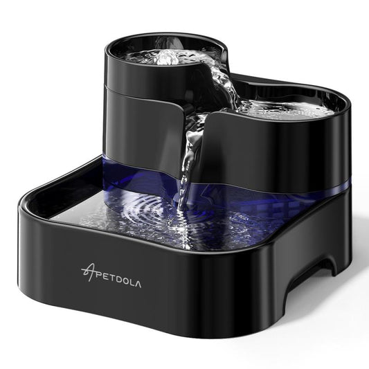Apetdola Catscade Ultrafiltration Cat Water Fountain, Multi-Level Design with 3 Drinking Areas, 101Oz/3L Indoor Pet Fountain for Cats and Dogs Water Fountain