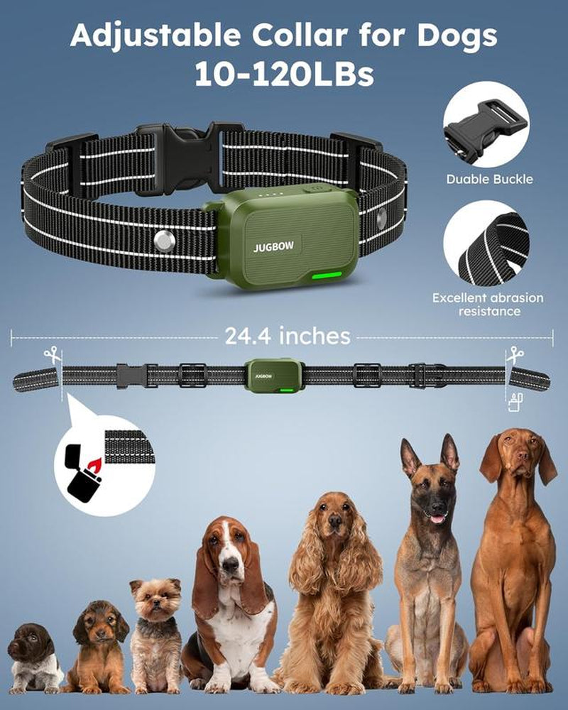 JUGBOW Dog Training Collar 3300FT Dog Training Behavior Aid, Remote IPX7 Waterproof with 4 Training Modes, Rechargeable E-Collar DT61