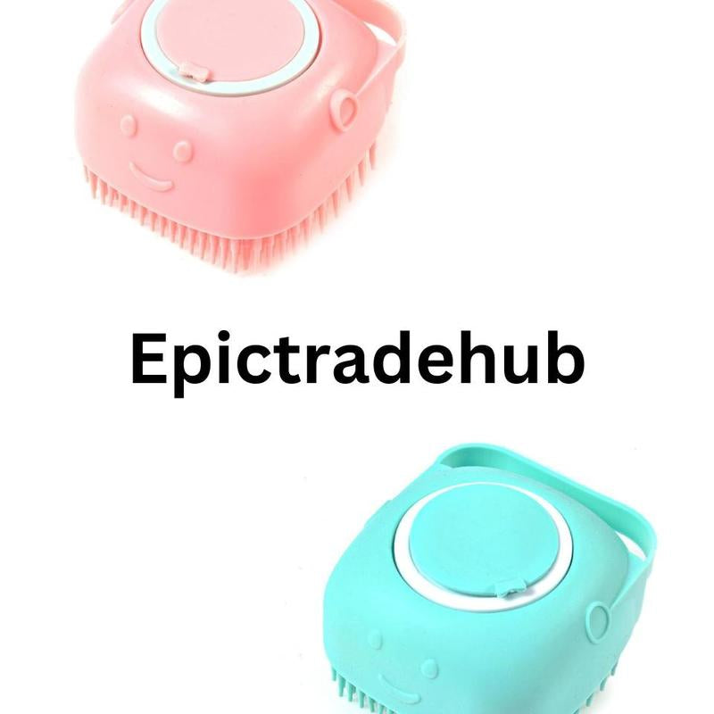 Summer Pet Bath Soap Dispenser Massage Brush, Silicone Massager Shampoo Dispensing Brush, Easy to Use, Christmas Comfort Dog Bath Shampoo Brush, Pet Massage Brush, Pet Products, Grooming