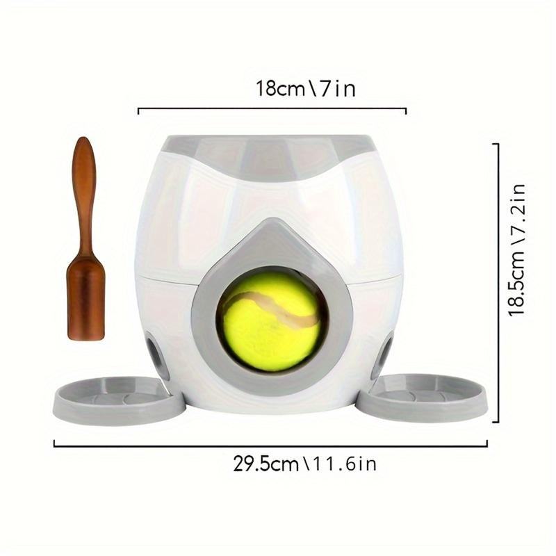 Interactive Tennis Ball Dog Toy, Dog Feeder with 2 Balls, Non-Electric Pet Training Food Reward Machine