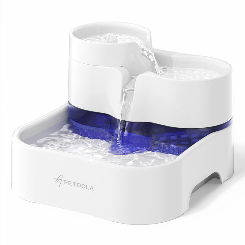 Apetdola Catscade Ultrafiltration Cat Water Fountain, Multi-Level Design with 3 Drinking Areas, 101Oz/3L Indoor Pet Fountain for Cats and Dogs Water Fountain