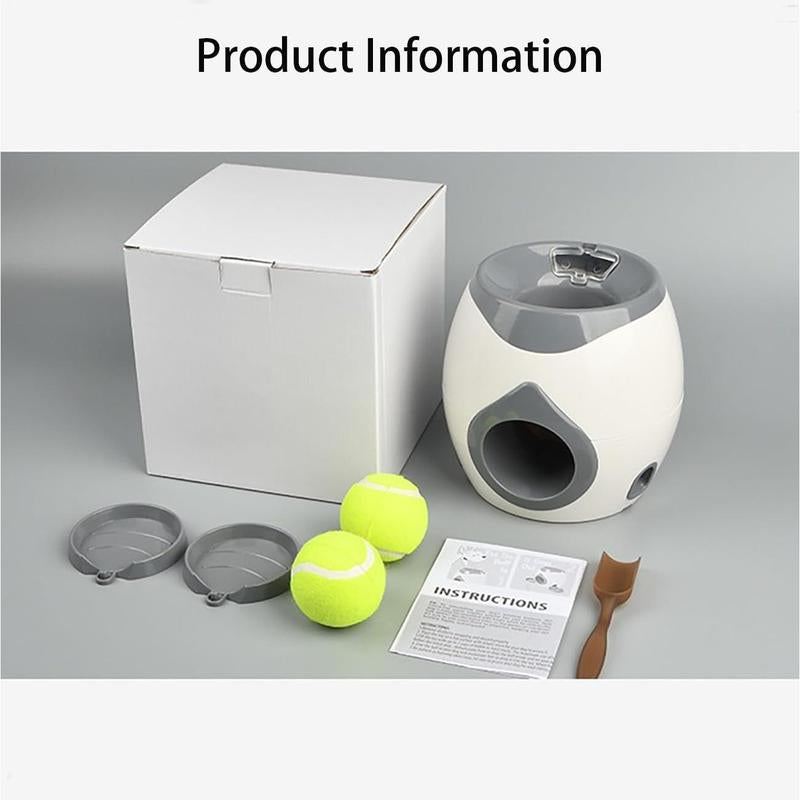 Interactive Tennis Ball Dog Toy, Dog Feeder with 2 Balls, Non-Electric Pet Training Food Reward Machine