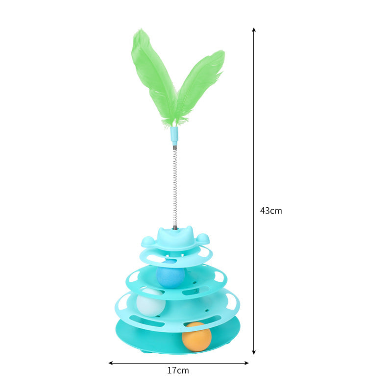 Giocattolo per gatti con palla girevole per intrattenimento autonomo.