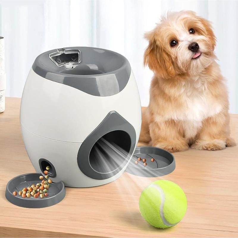 Interactive Tennis Ball Dog Toy, Dog Feeder with 2 Balls, Non-Electric Pet Training Food Reward Machine
