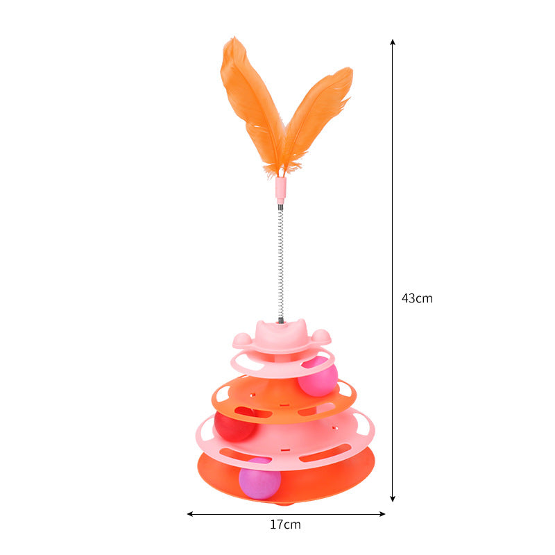 Giocattolo per gatti con palla girevole per intrattenimento autonomo.