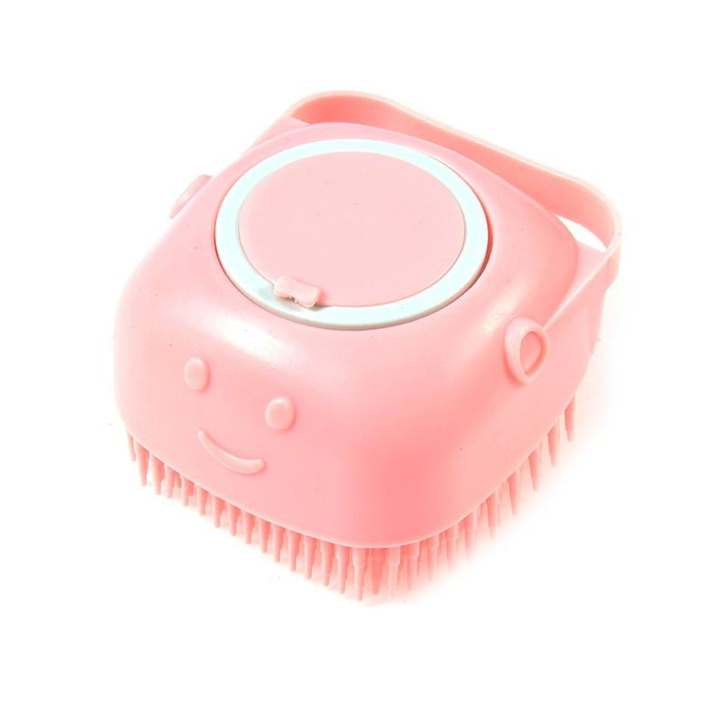 Summer Pet Bath Soap Dispenser Massage Brush, Silicone Massager Shampoo Dispensing Brush, Easy to Use, Christmas Comfort Dog Bath Shampoo Brush, Pet Massage Brush, Pet Products, Grooming