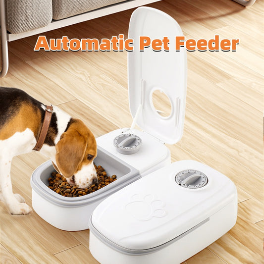 “Distributore automatico intelligente di cibo per animali domestici con timer, per cani e gatti, con ciotola in acciaio inox