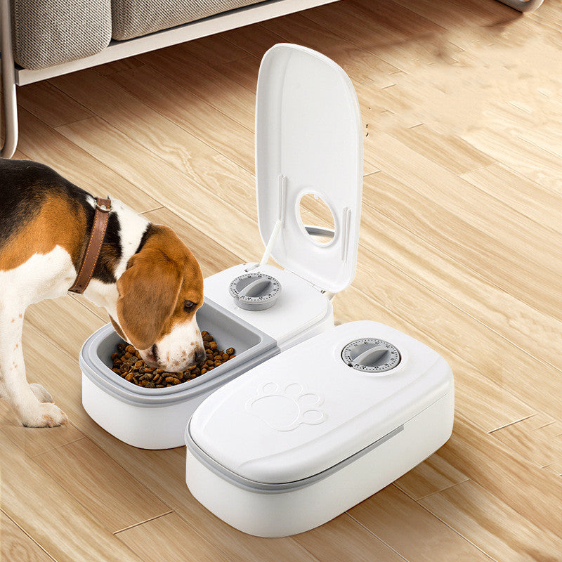 “Distributore automatico intelligente di cibo per animali domestici con timer, per cani e gatti, con ciotola in acciaio inox